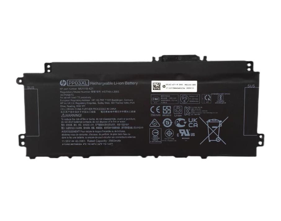 Original 3560mAh 43.3Wh HP 13-BB 15-EH Batterie