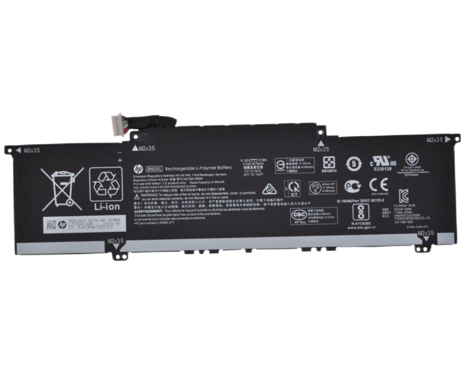 Original 4195mAh 51Wh HP BN03XL 3ICP5/65/80 HSTNN-DB9N Batterie