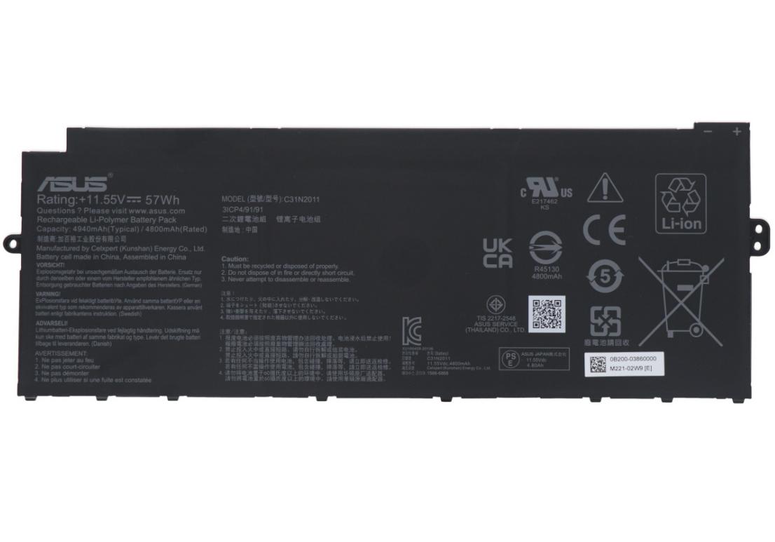 Original 4940mAh 57Wh Asus 0B200-03860000 C31N2011 Batterie