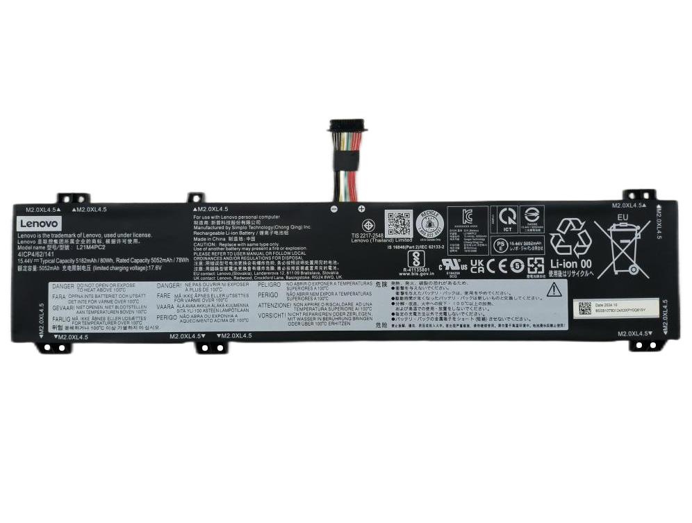 Original 5182mAh 80Wh Lenovo Legion 7 16IAX7 82TD003LPB Batterie